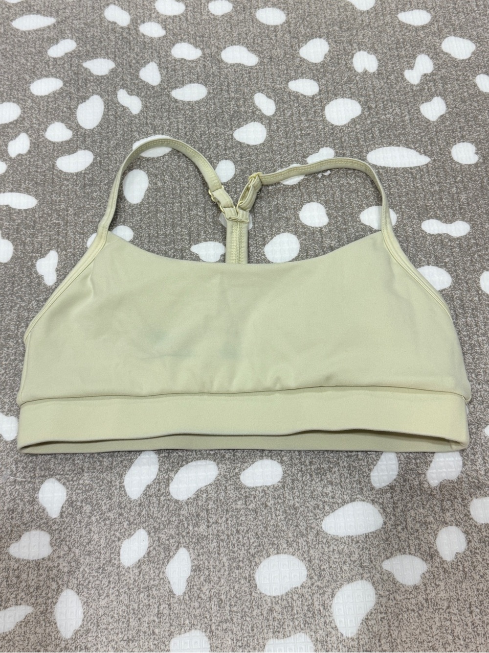 Sommer Ray sports bra butter yellow workout top crop racerback adjustable